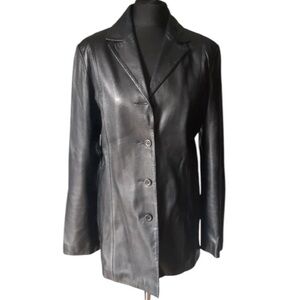 Black 100% leather jacket